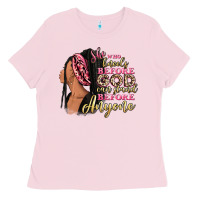 Bubblegum Pink She who kneels before god can stand before anyone Ladies Tee - RanaPortraitStore