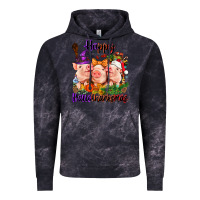 Cloud Black Happy Hallothanksmas Pigs Vintage Hoodie - NancyCooperArtShop