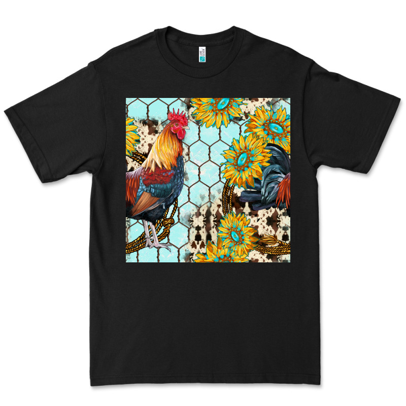 Western Rooster Seamless Pattern Premium Tee by BundleAndBundleShop | Teevron