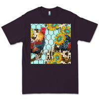 Plum western rooster seamless pattern Premium Tee - BundleAndBundleShop
