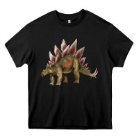 Black dinosaur stegosaurus Heavy Core Tee - Artiststas