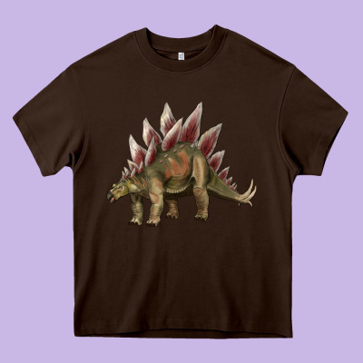 Dinosaur Stegosaurus Heavy Core Tee Designed By Artiststas
