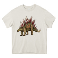 Cream dinosaur stegosaurus Heavy Core Tee - Artiststas