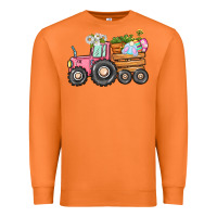 Carrot Easter bunny tractor Premium Sweatshirt - CowGirlArtShop