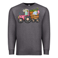 Charcoal Heather Easter bunny tractor Premium Sweatshirt - CowGirlArtShop