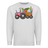 Dove Grey Easter bunny tractor Premium Sweatshirt - CowGirlArtShop