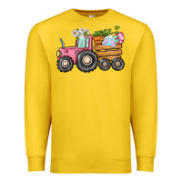 Lemon Easter bunny tractor Premium Sweatshirt - CowGirlArtShop