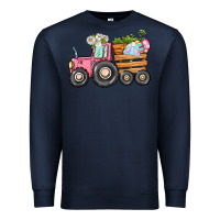 Navy Easter bunny tractor Premium Sweatshirt - CowGirlArtShop