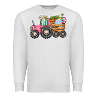 Oatmeal Heather Easter bunny tractor Premium Sweatshirt - CowGirlArtShop