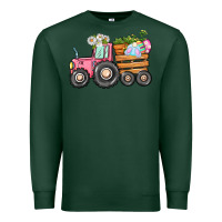 Sports Green Easter bunny tractor Premium Sweatshirt - CowGirlArtShop