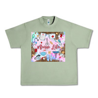 Oil Green nurse life Urban Heavy Tee - MaliasSmallBusiness