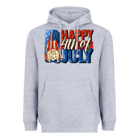 Heather Grey Happy 4th of july gnome Heavyweight Hoodie - CowGirlArtShop
