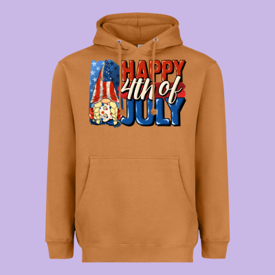 Happy 4th Of July Gnome Heavyweight Hoodie Designed By Cowgirlartshop