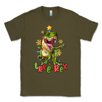 Army Green tree rex trex christmas dinosaur Classic Tee - MaliasSmallBusiness