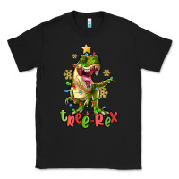 Black tree rex trex christmas dinosaur Classic Tee - MaliasSmallBusiness