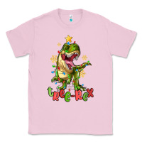 Bubblegum Pink tree rex trex christmas dinosaur Classic Tee - MaliasSmallBusiness