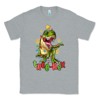 Heather Grey tree rex trex christmas dinosaur Classic Tee - MaliasSmallBusiness