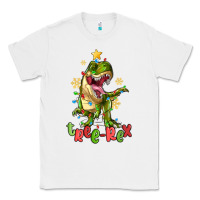 White tree rex trex christmas dinosaur Classic Tee - MaliasSmallBusiness