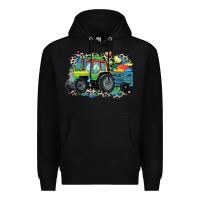 Black Autism farm tractor Premium Hoodie - CowGirlArtShop