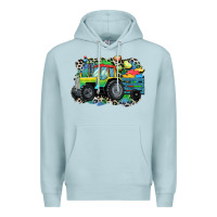 Blue Mist Autism farm tractor Premium Hoodie - CowGirlArtShop