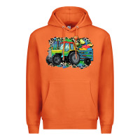 Carrot Autism farm tractor Premium Hoodie - CowGirlArtShop