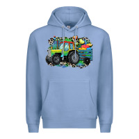 Colony Blue Autism farm tractor Premium Hoodie - CowGirlArtShop