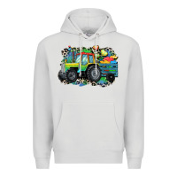 Dove Grey Autism farm tractor Premium Hoodie - CowGirlArtShop