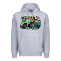Heather Grey Autism farm tractor Premium Hoodie - CowGirlArtShop