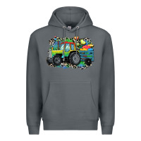 Rock Autism farm tractor Premium Hoodie - CowGirlArtShop
