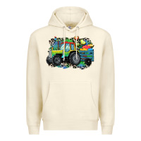 Sandshell Autism farm tractor Premium Hoodie - CowGirlArtShop