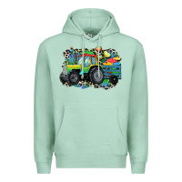 Seafoam Autism farm tractor Premium Hoodie - CowGirlArtShop