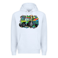 White Autism farm tractor Premium Hoodie - CowGirlArtShop