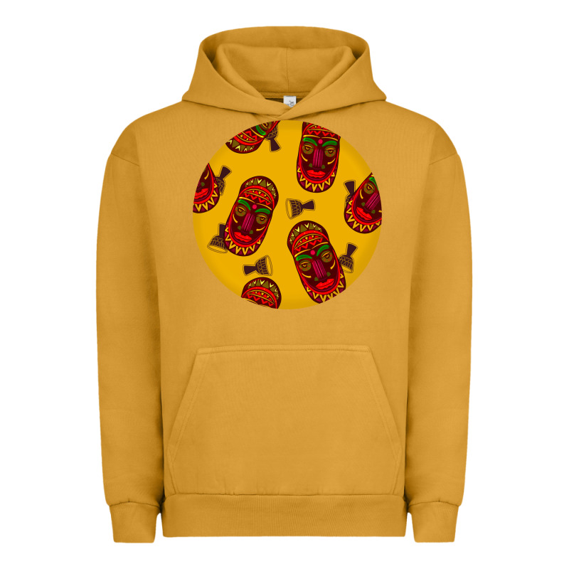 African Masks Round Earrings 5 Urban Hoodie by BundleAndBundleShop | Teevron