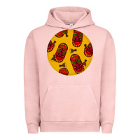 Pigment Salmon african masks round earrings 5 Urban Hoodie - BundleAndBundleShop