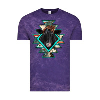 Cloud Purple black angus cowhide aztec Vintage Tee - JahusDesignShop