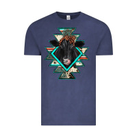 Vintage Denim black angus cowhide aztec Vintage Tee - JahusDesignShop