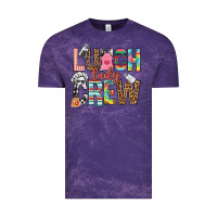 Cloud Purple lunch lady crew Vintage Tee - NancyCooperArtShop