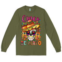 Army Green cinco de mayo Long Sleeve Tee - LillyAllenDesigns