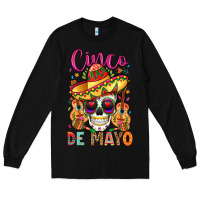 Black cinco de mayo Long Sleeve Tee - LillyAllenDesigns