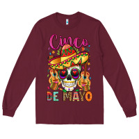 Burgundy cinco de mayo Long Sleeve Tee - LillyAllenDesigns