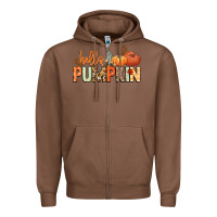 Chestnut Hello pumpkin Zipper Hoodie - NancyCooperArtShop