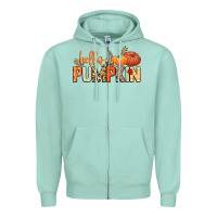 Seafoam Hello pumpkin Zipper Hoodie - NancyCooperArtShop