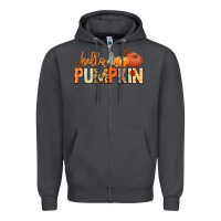 Smoke Hello pumpkin Zipper Hoodie - NancyCooperArtShop
