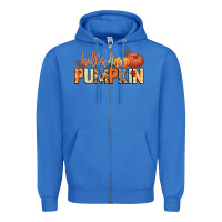 True Royal Hello pumpkin Zipper Hoodie - NancyCooperArtShop
