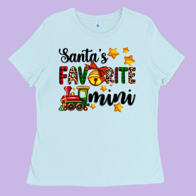 Santa's Favorite Mini Ladies Tee Designed By Adodesignshop