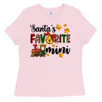 Bubblegum Pink santa's favorite mini Ladies Tee - AdoDesignShop