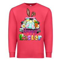 Cardinal Bunny Happy Easter truck Premium Sweatshirt - CowGirlArtShop