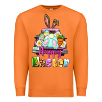 Carrot Bunny Happy Easter truck Premium Sweatshirt - CowGirlArtShop