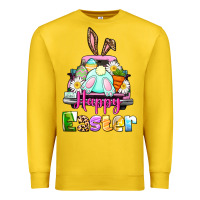 Lemon Bunny Happy Easter truck Premium Sweatshirt - CowGirlArtShop