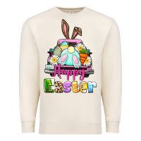 Sandshell Bunny Happy Easter truck Premium Sweatshirt - CowGirlArtShop